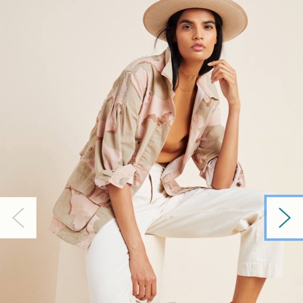 NWT Anthropologie Pink Camo Jacket